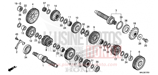 GETRIEBE (NC750XA) NC750XAK de 2019